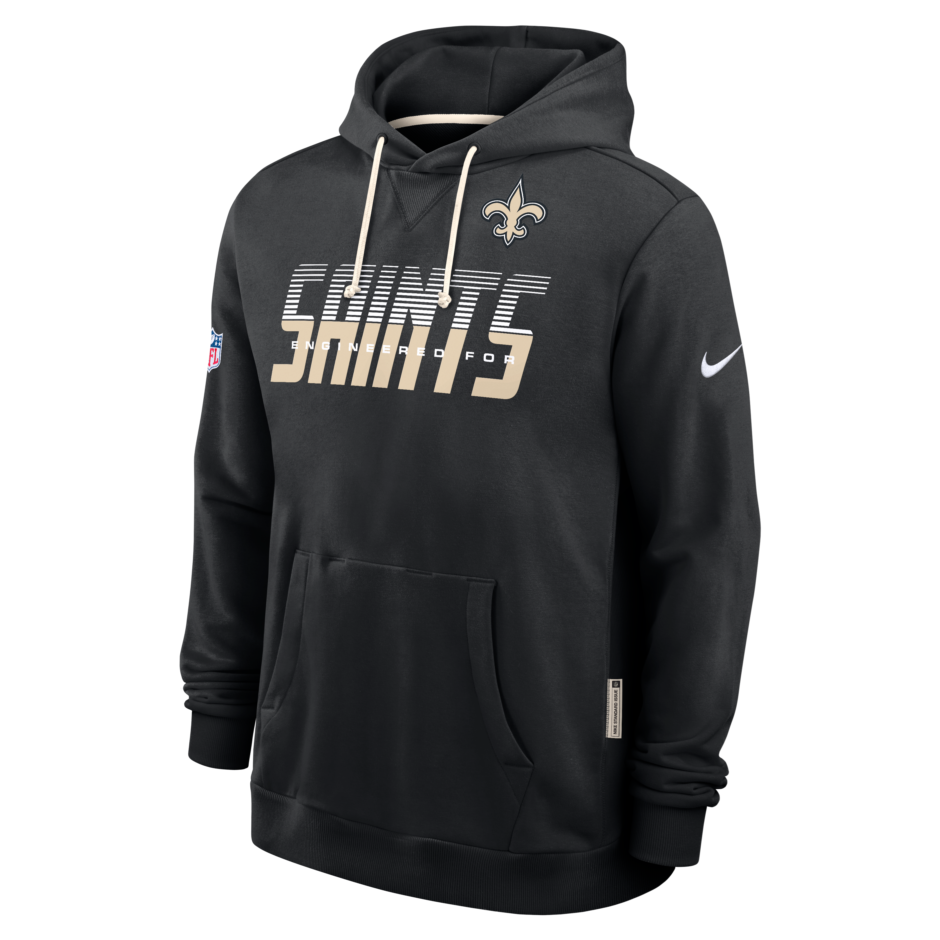 Men's Nike Black New Orleans Saints Sideline Standard Issue Top Prospect Dri-FIT Hoodie