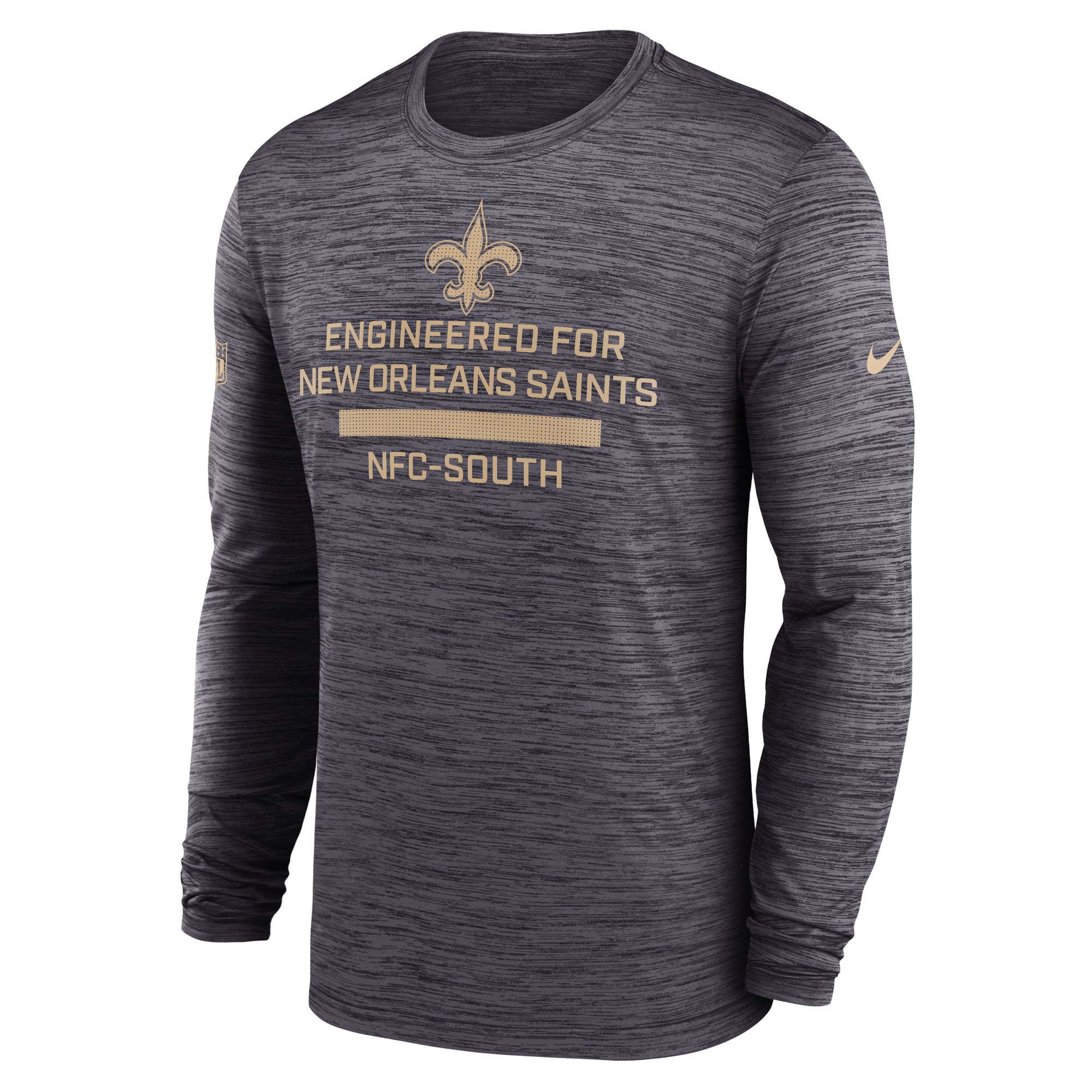 Men's Nike Black New Orleans Saints Sideline Velocity Dri-FIT Long Sleeve T-Shirt