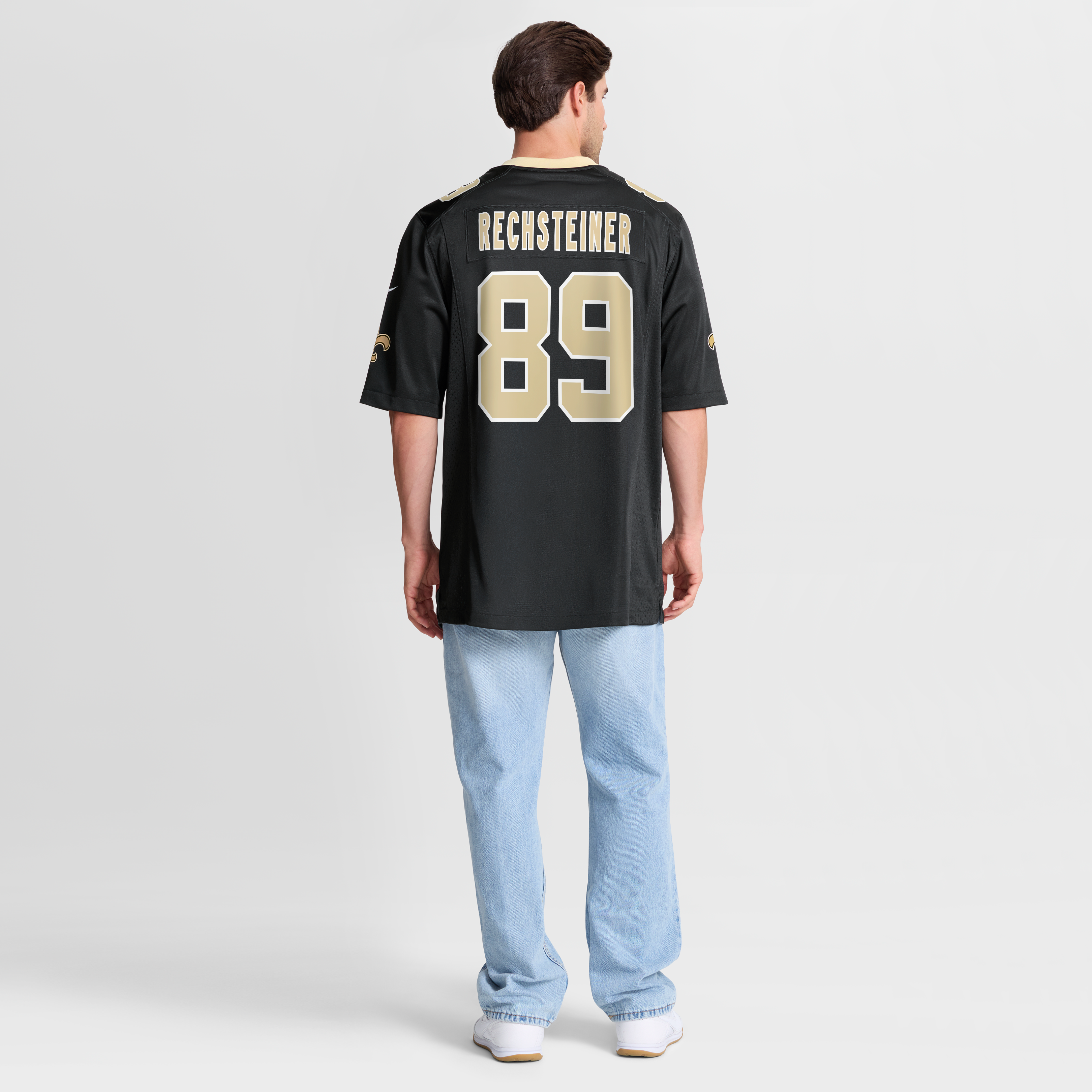 Men's Nike Brock Rechsteiner Black New Orleans Saints Team Game Jersey