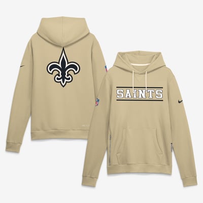 New Orleans Saints Nike Standard Issue Replay Officials Alternate Dri-FIT Hoodie - Gold