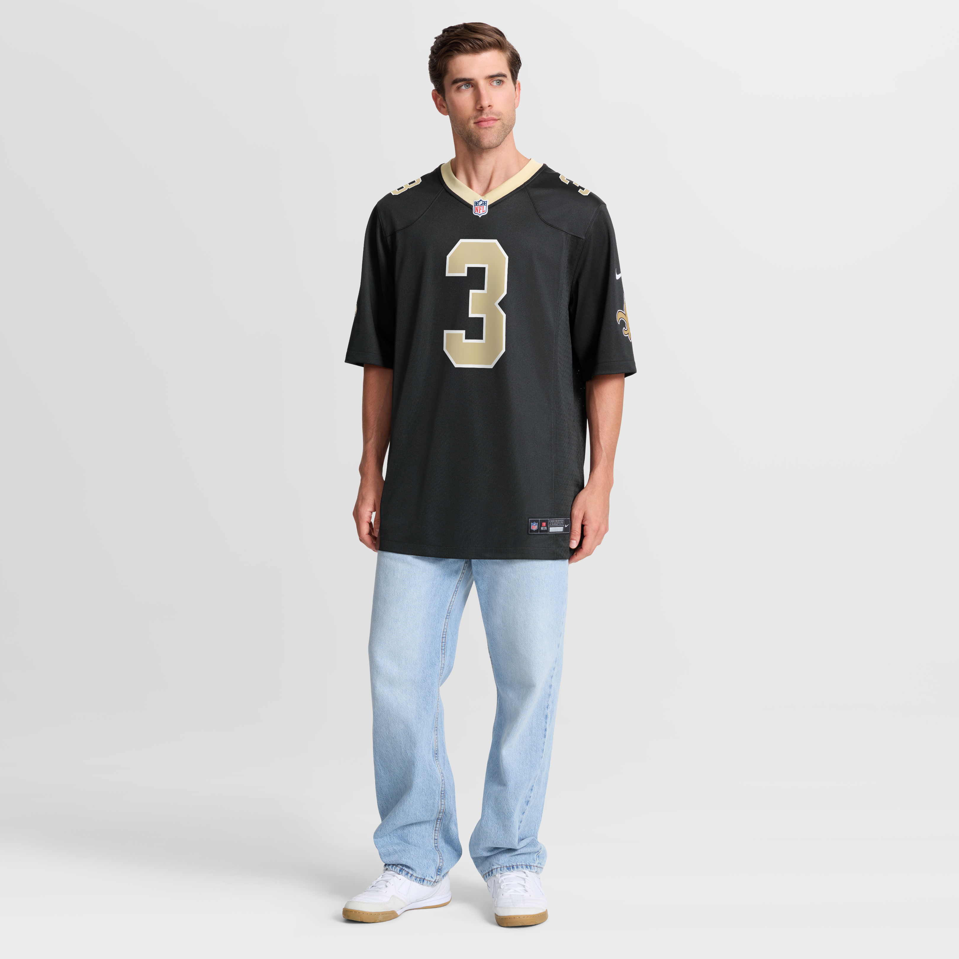Maillot de match Nike Travis Etienne Jr noir des Saints la Nouvelle-Orléans pour homme