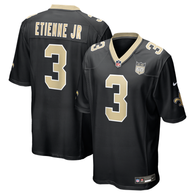 Travis Etienne Jr New Orleans Saints Nike Team 60th Season Patch Game Jersey - Black