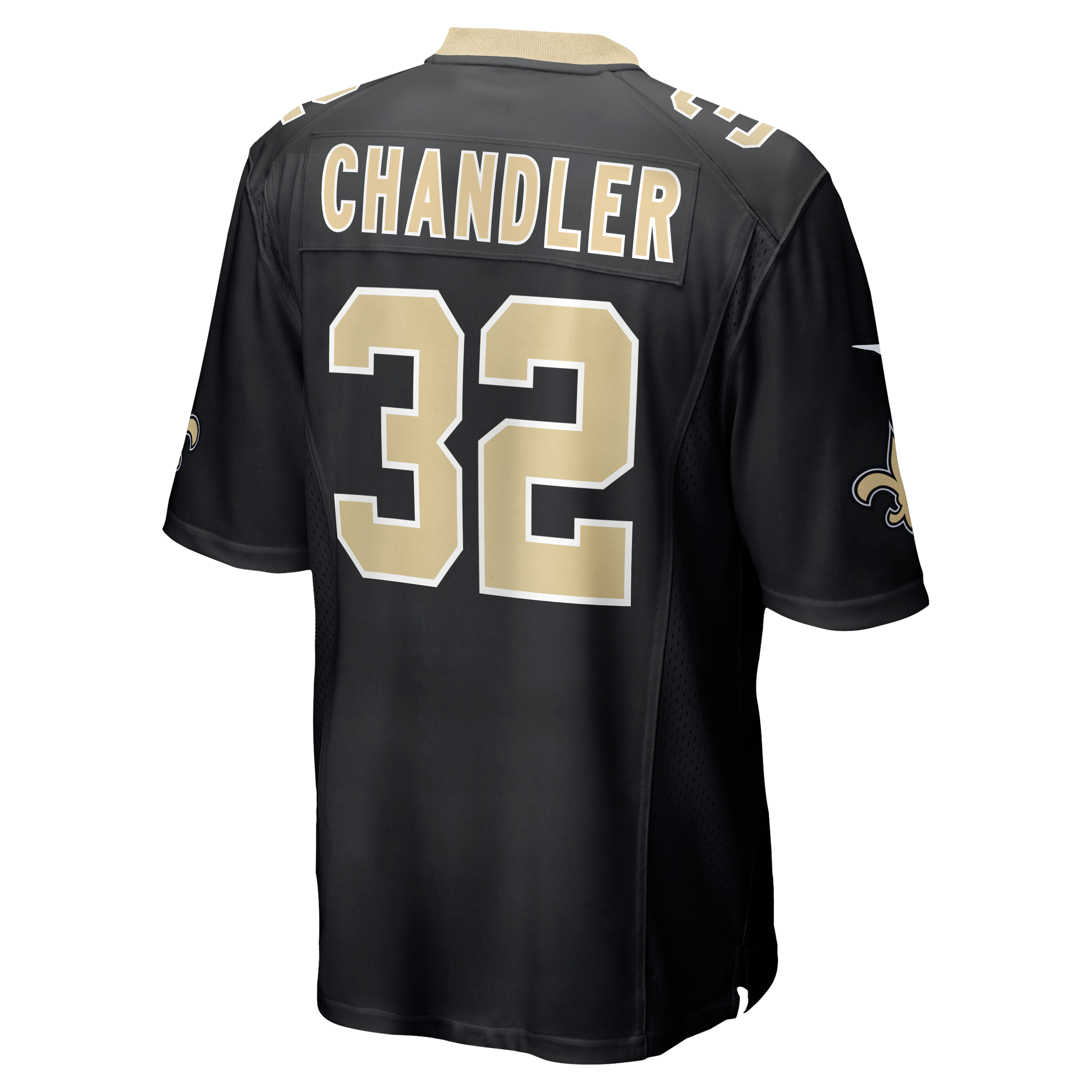 Maillot de match Nike Ty Chandler noir pour homme, équipe des Saints la Nouvelle-Orléans
