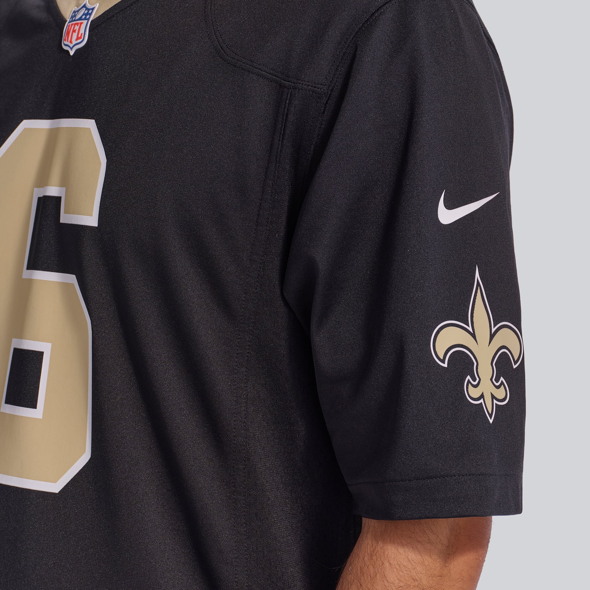Maillot Nike Tyler Shough noir des Saints de la Nouvelle-Orléans pour homme