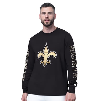 New Orleans Saints Starter Clutch Hit II Long-Sleeve T-Shirt - Black
