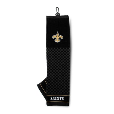 New Orleans Saints 16" X 22" Tri-Fold Embroidered Scrubber Golf Towel