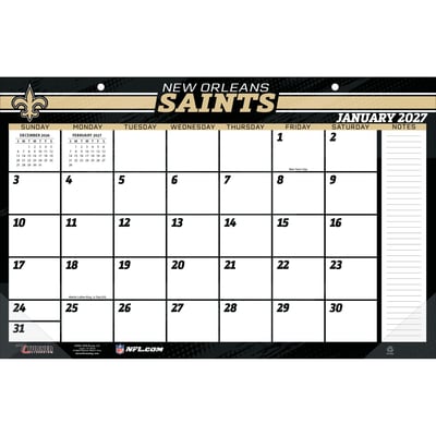 New Orleans Saints 17" x 11" Desk Pad Calendar