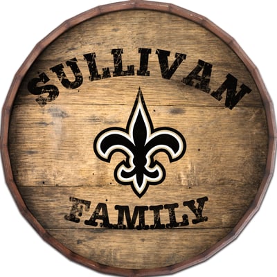 New Orleans Saints 24" Personalized Barrel Top