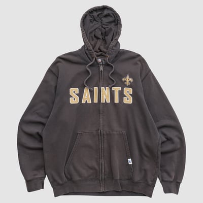 New Orleans Saints NFL 2010s Hooded Full Zip Jacket - Black - M by Fanatics Real Vintage
