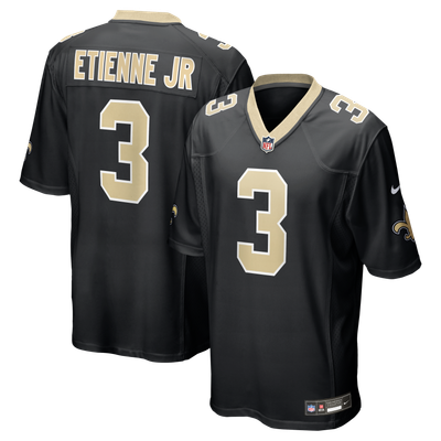 Camiseta de juego local Nike de los New Orleans Saints - Negra - Travis Etienne Jr. - Para hombre