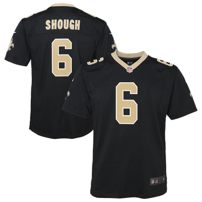 Camiseta Nike Game de la 1ª equipación del New Orleans Saints - Negro - Tyler Shough - Jóvenes