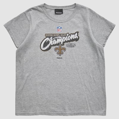 New Orleans Saints Reebok 2010 T-shirt - Heather Gray - S by Fanatics Real Vintage