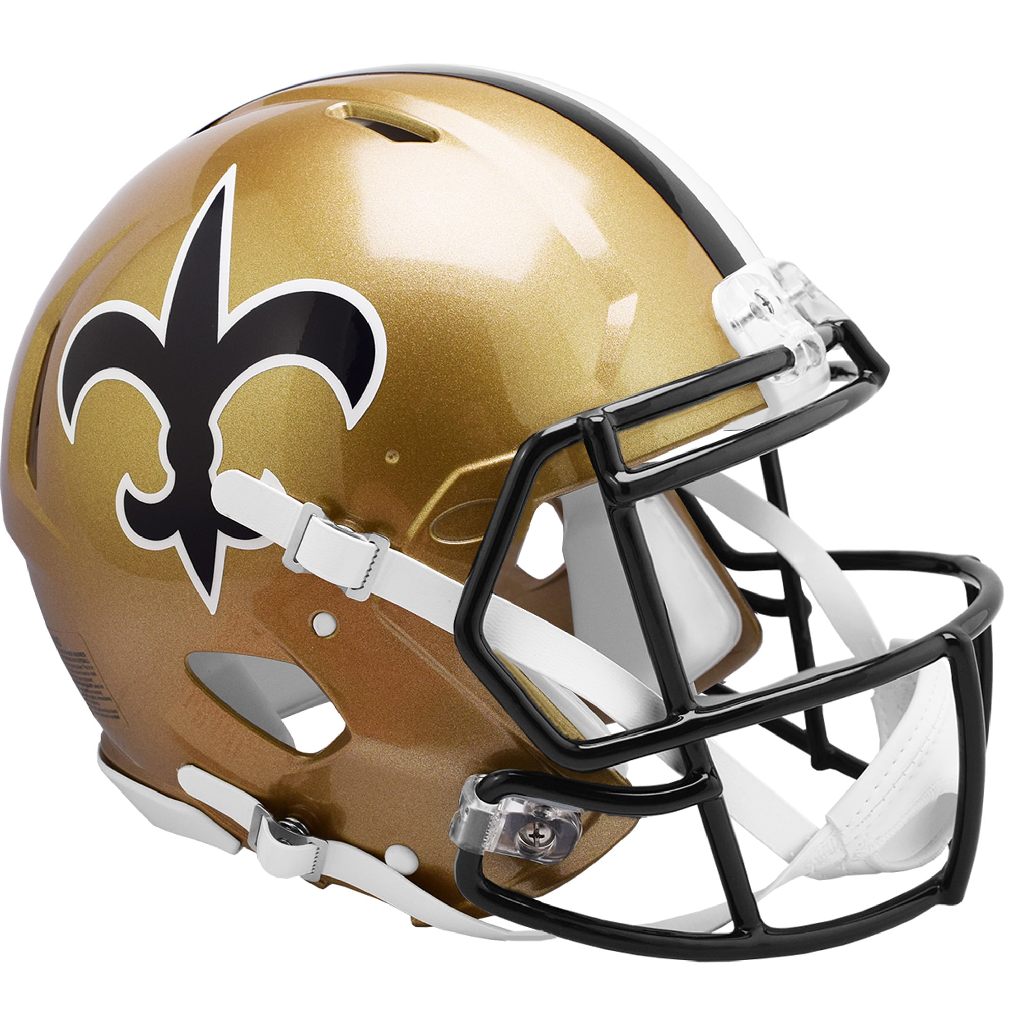 Casque authentique rétro Speed ​​Throwback des Saints de la Nouvelle-Orléans, Riddell 1976-1999