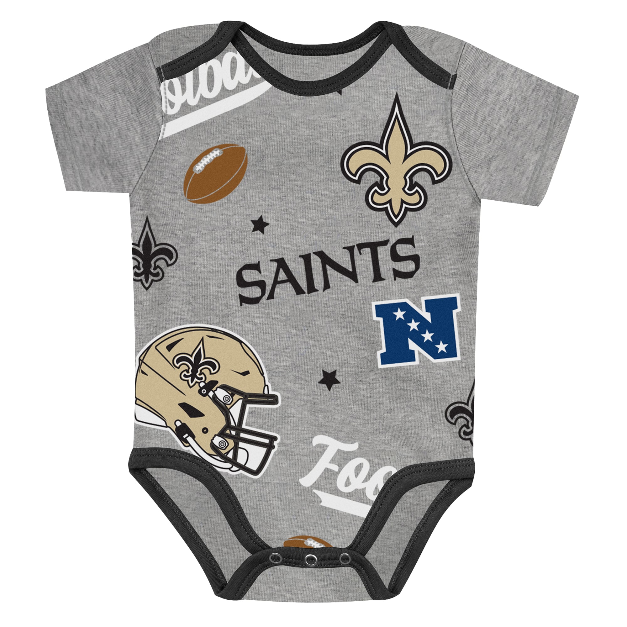 Newborn Outerstuff New Orleans Saints First Round Pick Three-Piece Bodysuit Set