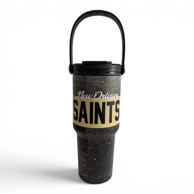 New Orleans Saints Pegasus 24oz. Speckled Gradient Stainless Steel Dual Top Water Bottle