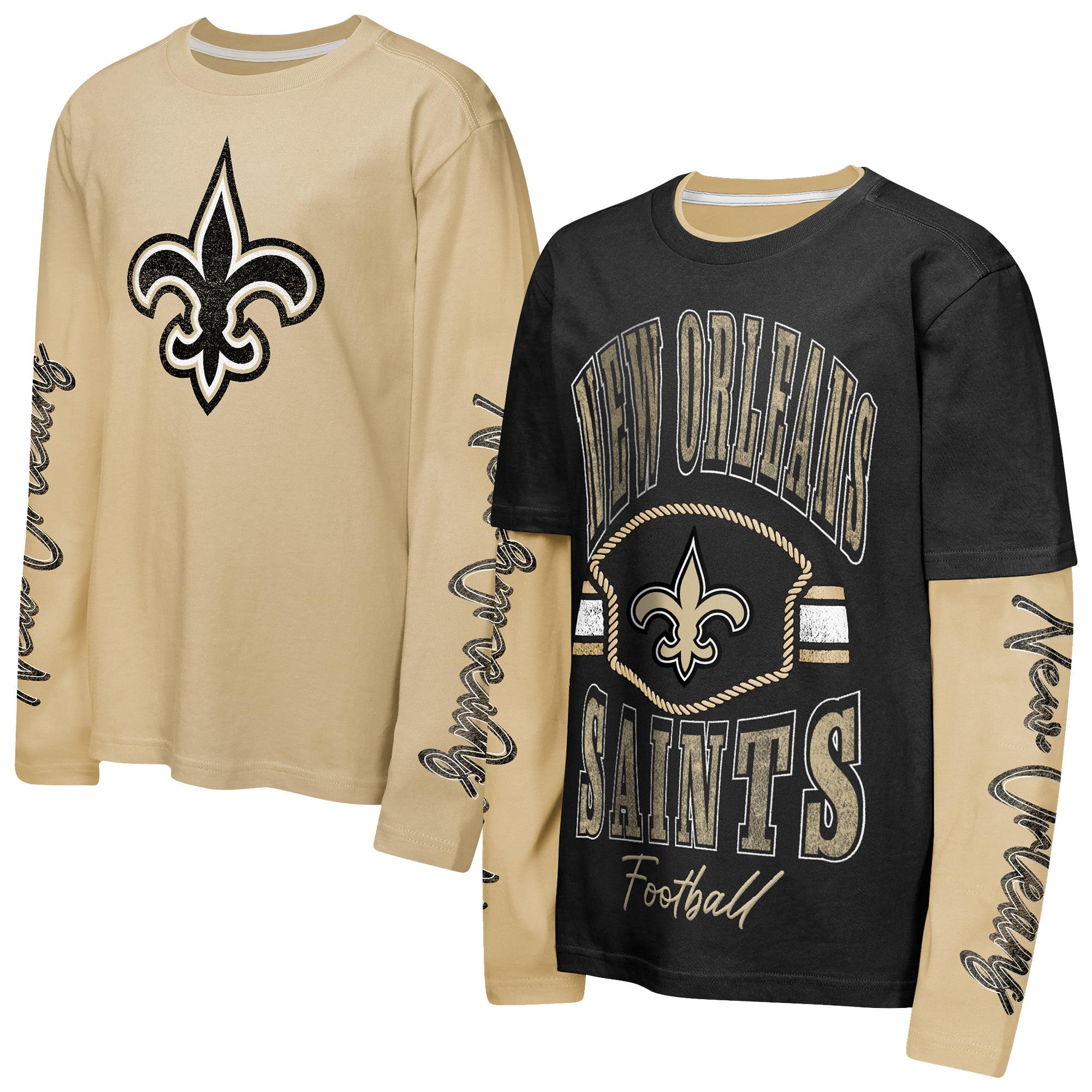 Preschool Outerstuff Black/Gold New Orleans Saints Motion Combo Set