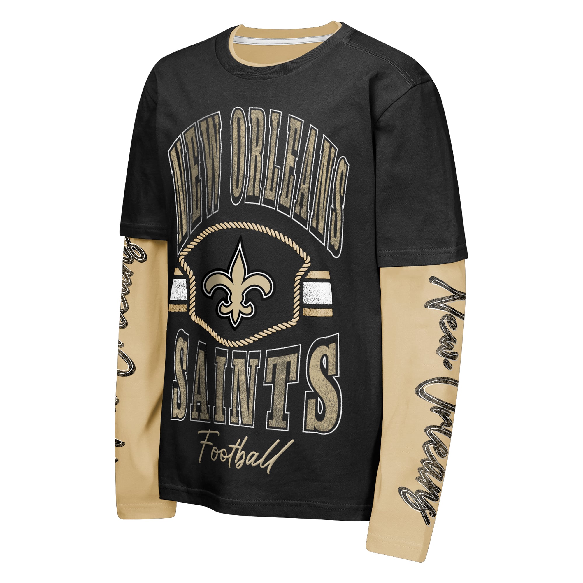 Preschool Outerstuff Black/Gold New Orleans Saints Motion Combo Set