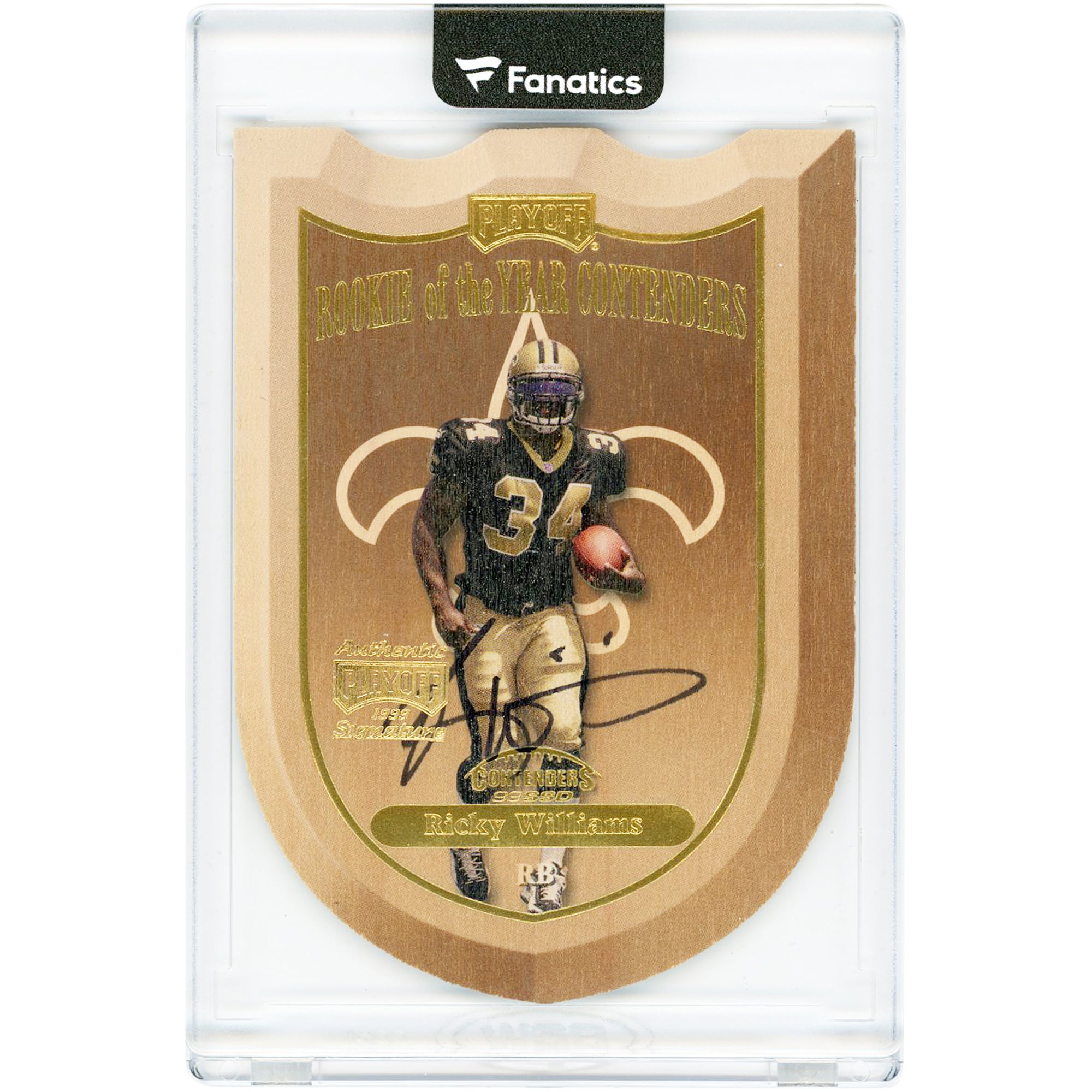 Ricky Williams New Orleans Saints Autographed 1999 Playoff Contenders SSD Rookie Of The Year Contenders #ROYC-7 #22/100 Card