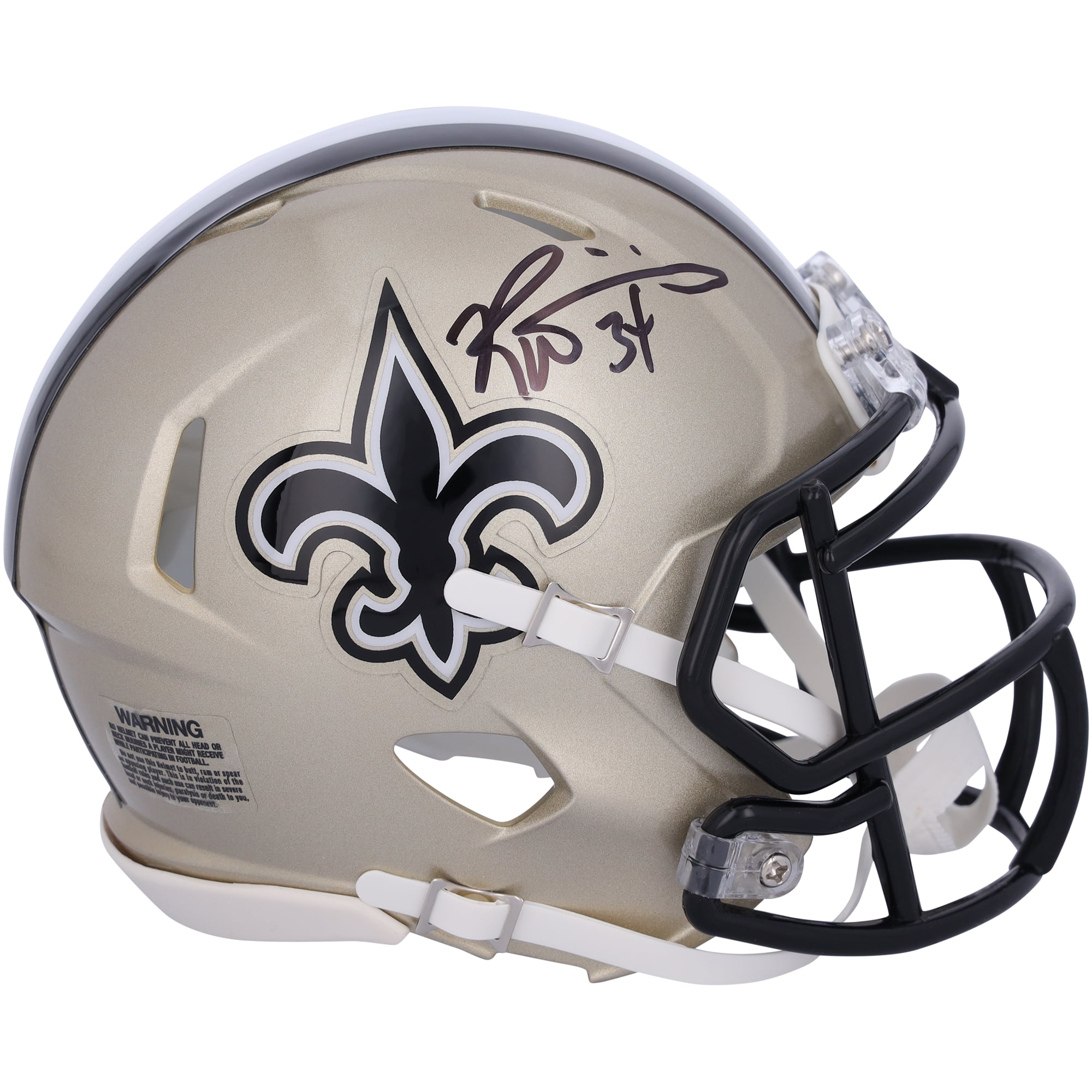 Casque Riddell Speed Mini autographié par Ricky Williams des New Orleans Saints