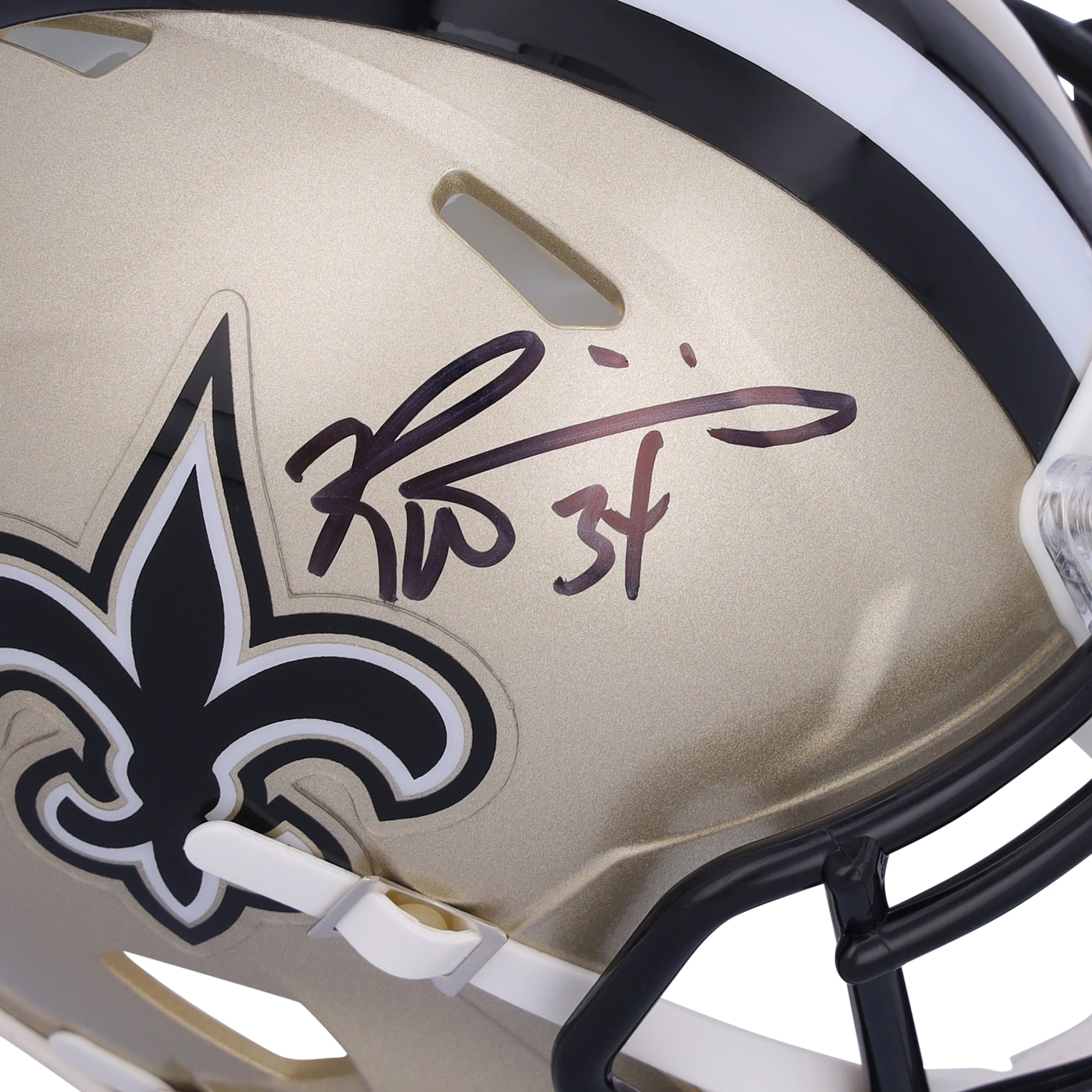Casque Riddell Speed Mini autographié par Ricky Williams des New Orleans Saints