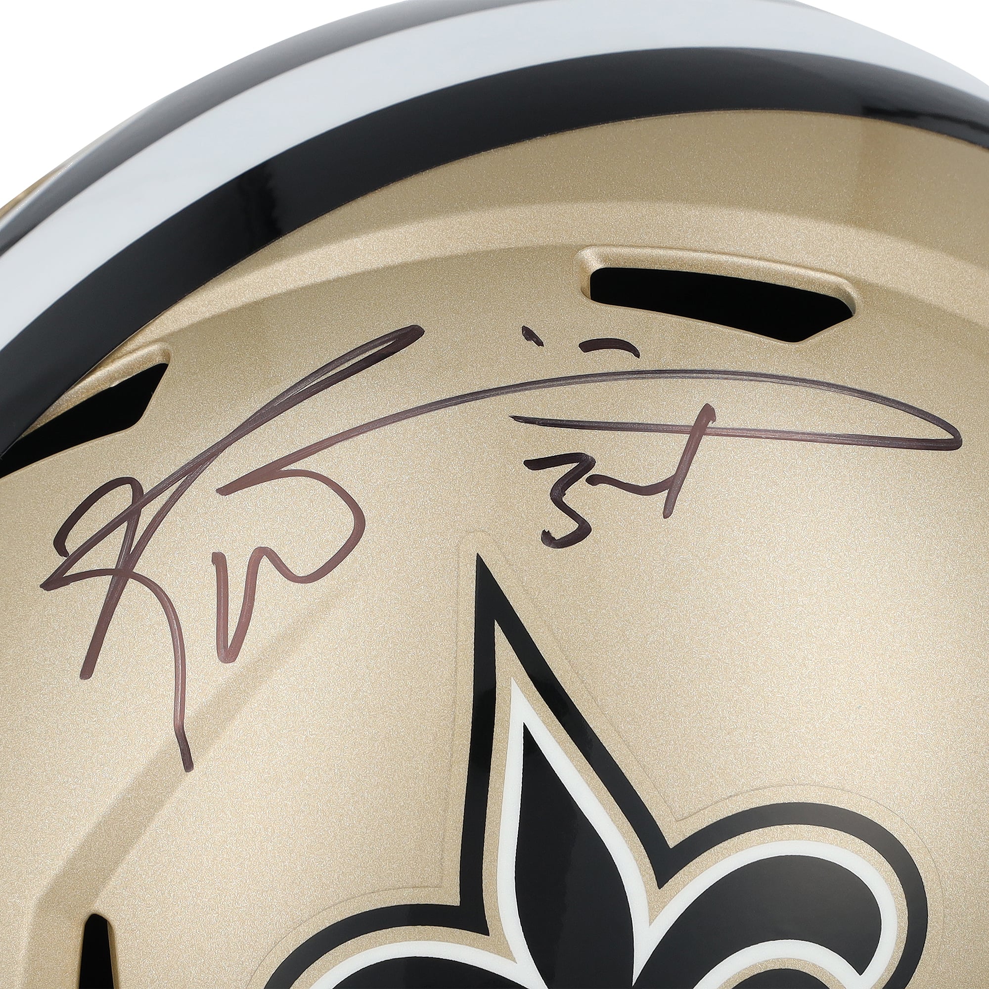Casque réplique Riddell Speed ​​autographié par Ricky Williams des Saints de la Nouvelle-Orléans