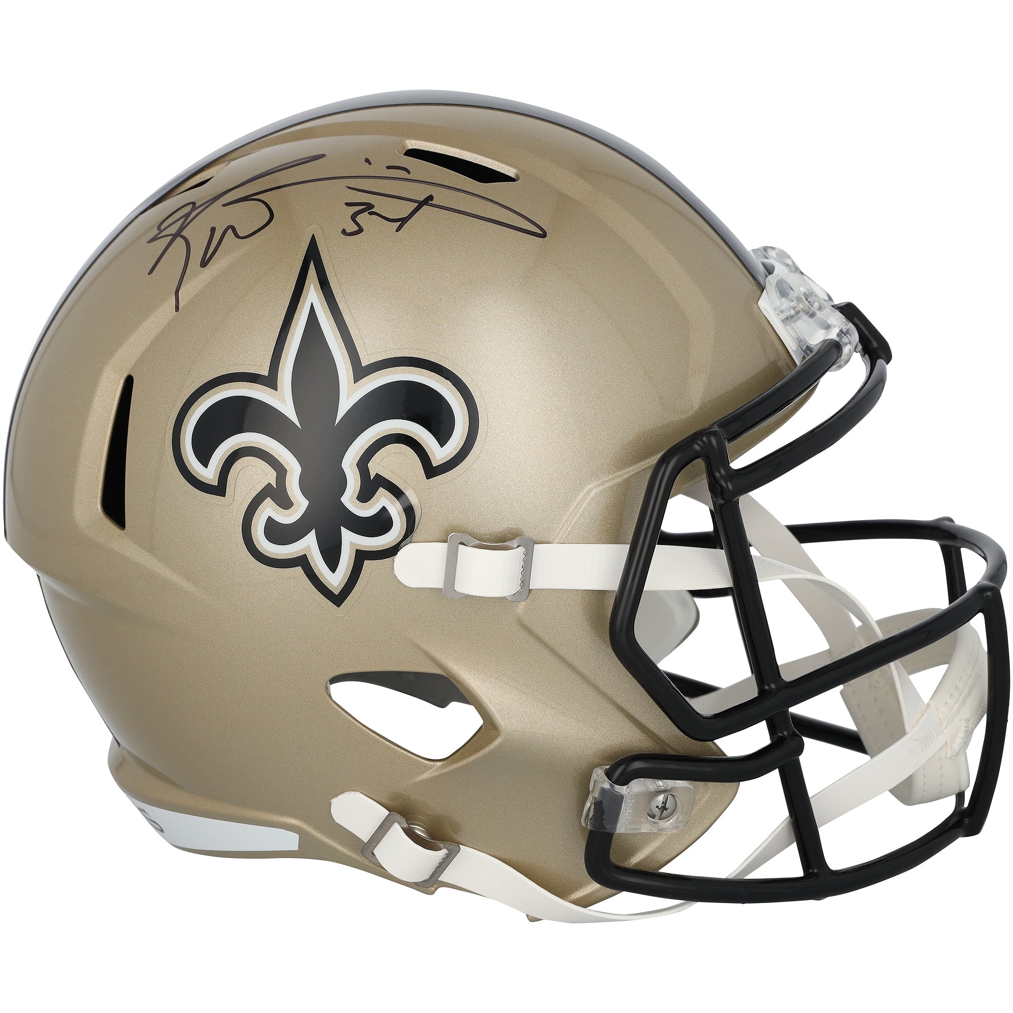 Casque réplique Riddell Speed ​​autographié par Ricky Williams des Saints de la Nouvelle-Orléans