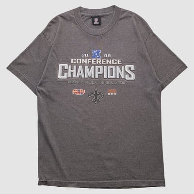 Super Bowl XLIV NFL 2009 T-shirt - Dark Heather Gray - S by Fanatics Real Vintage