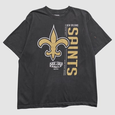 Super Bowl XLIV Reebok 2010 T-shirt - Black - M by Fanatics Real Vintage