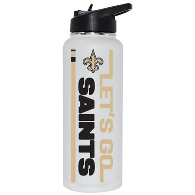 New Orleans Saints The Memory Company Let's Go 34oz. Stainless Steel Quencher Bottle