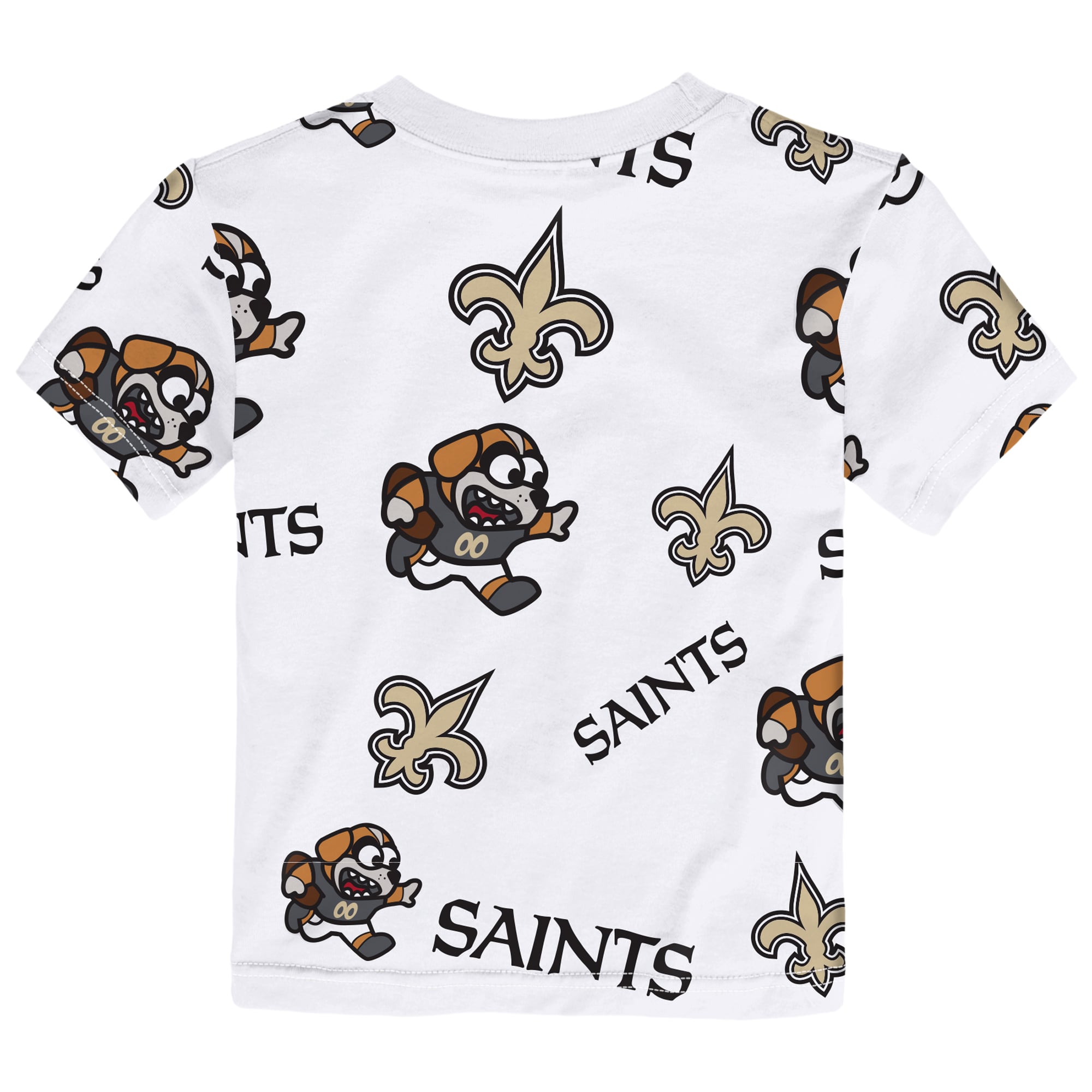 T-shirt de jeu blanc Outerstuff pour tout-petits, mascotte des Saints la Nouvelle-Orléans