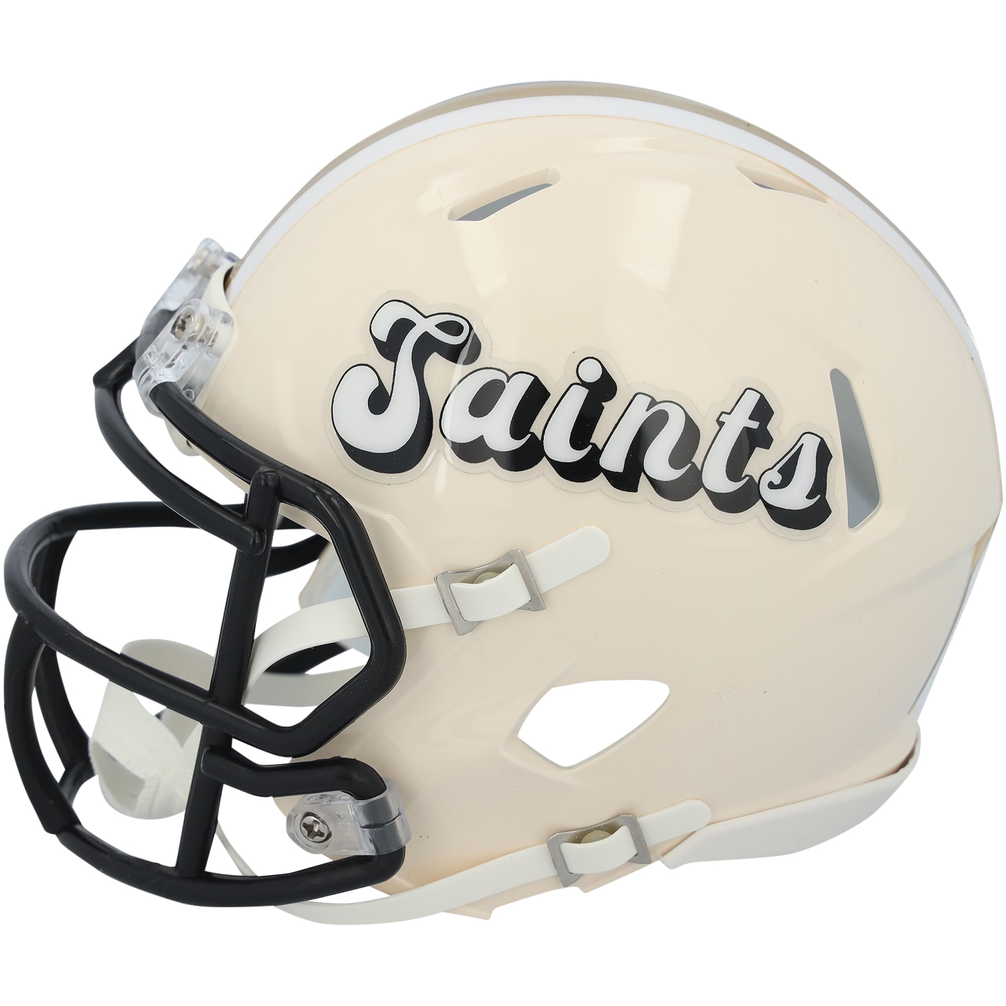 Mini-casque Riddell Retro Speed ​​autographié par Travis Etienne Jr, des Saints de la Nouvelle-Orléans