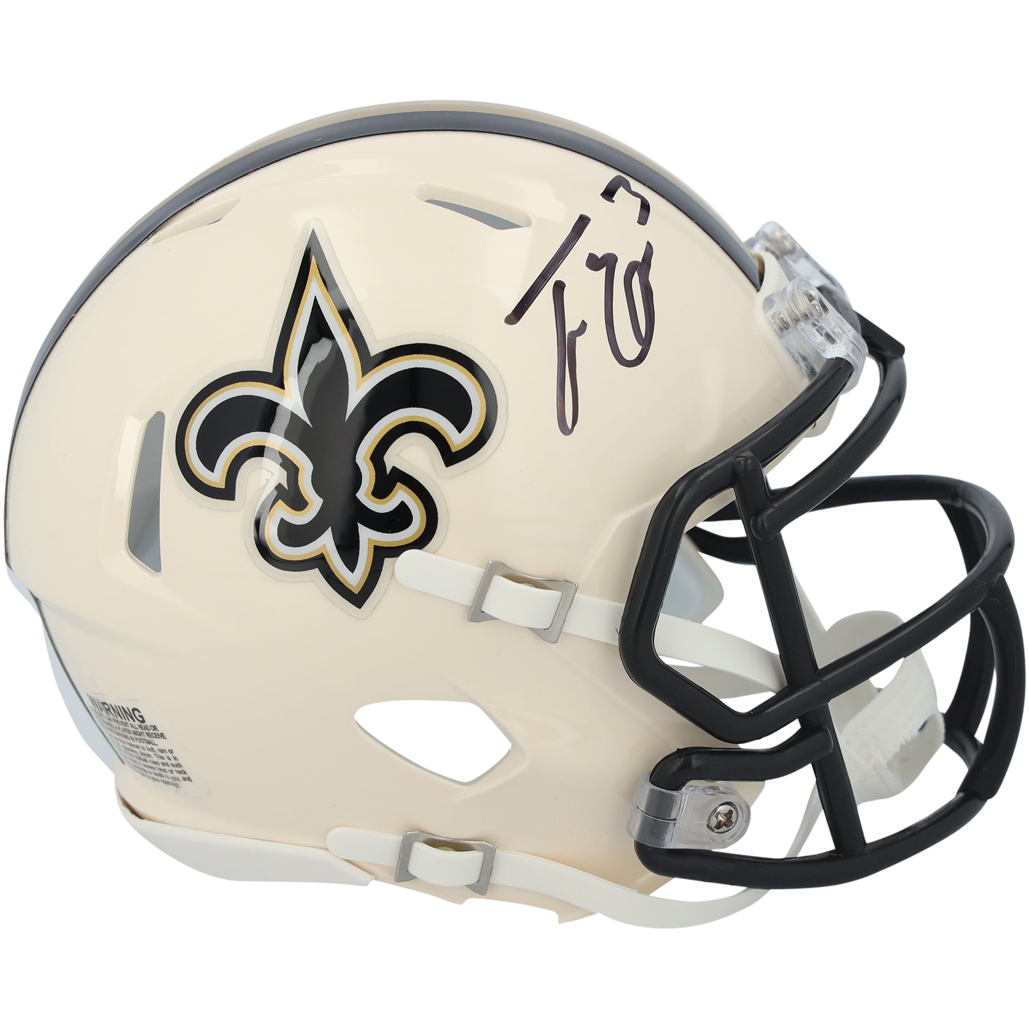 Mini-casque Riddell Retro Speed ​​autographié par Travis Etienne Jr, des Saints de la Nouvelle-Orléans