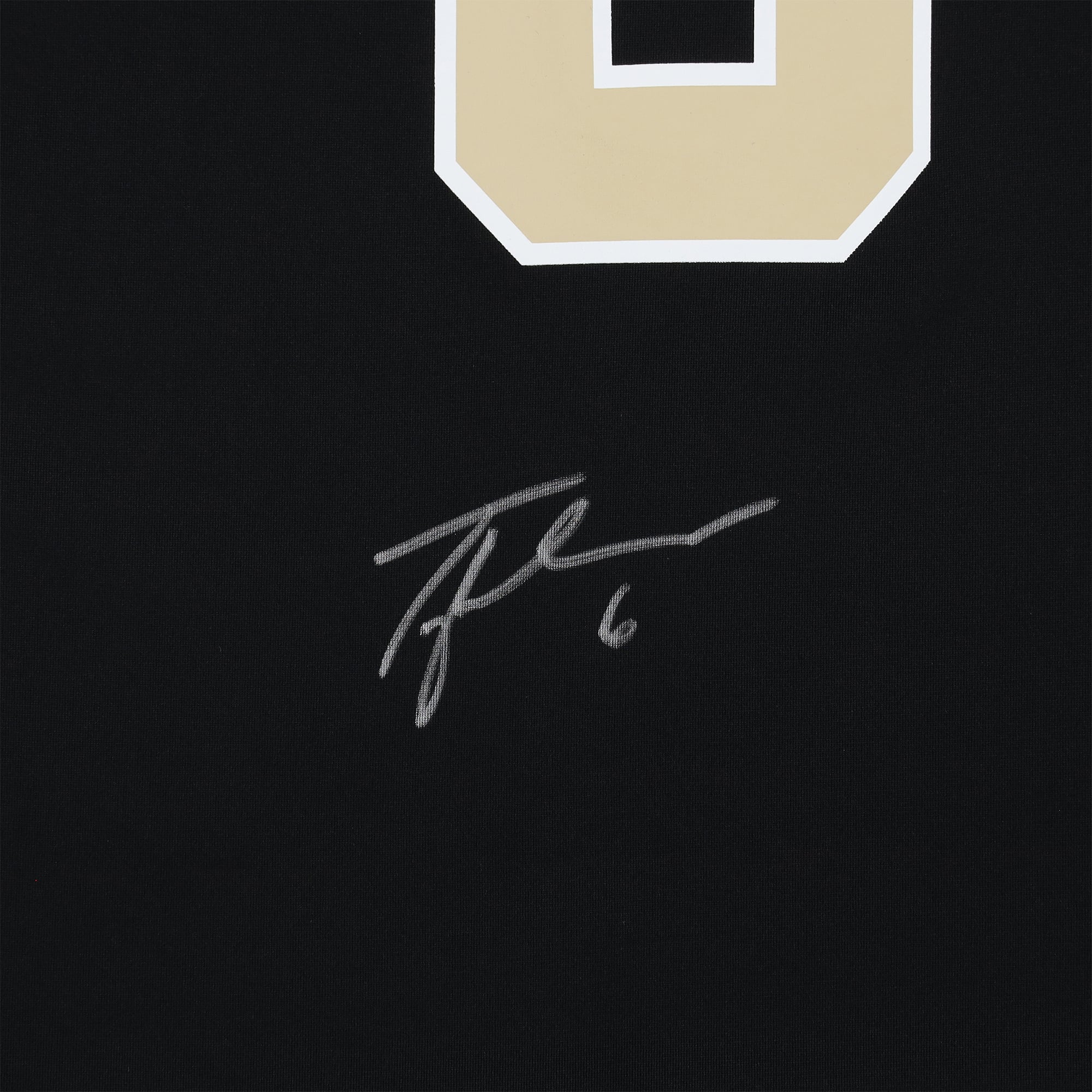 Maillot de match Nike noir autographié de Tyler Shough, des Saints de la Nouvelle-Orléans