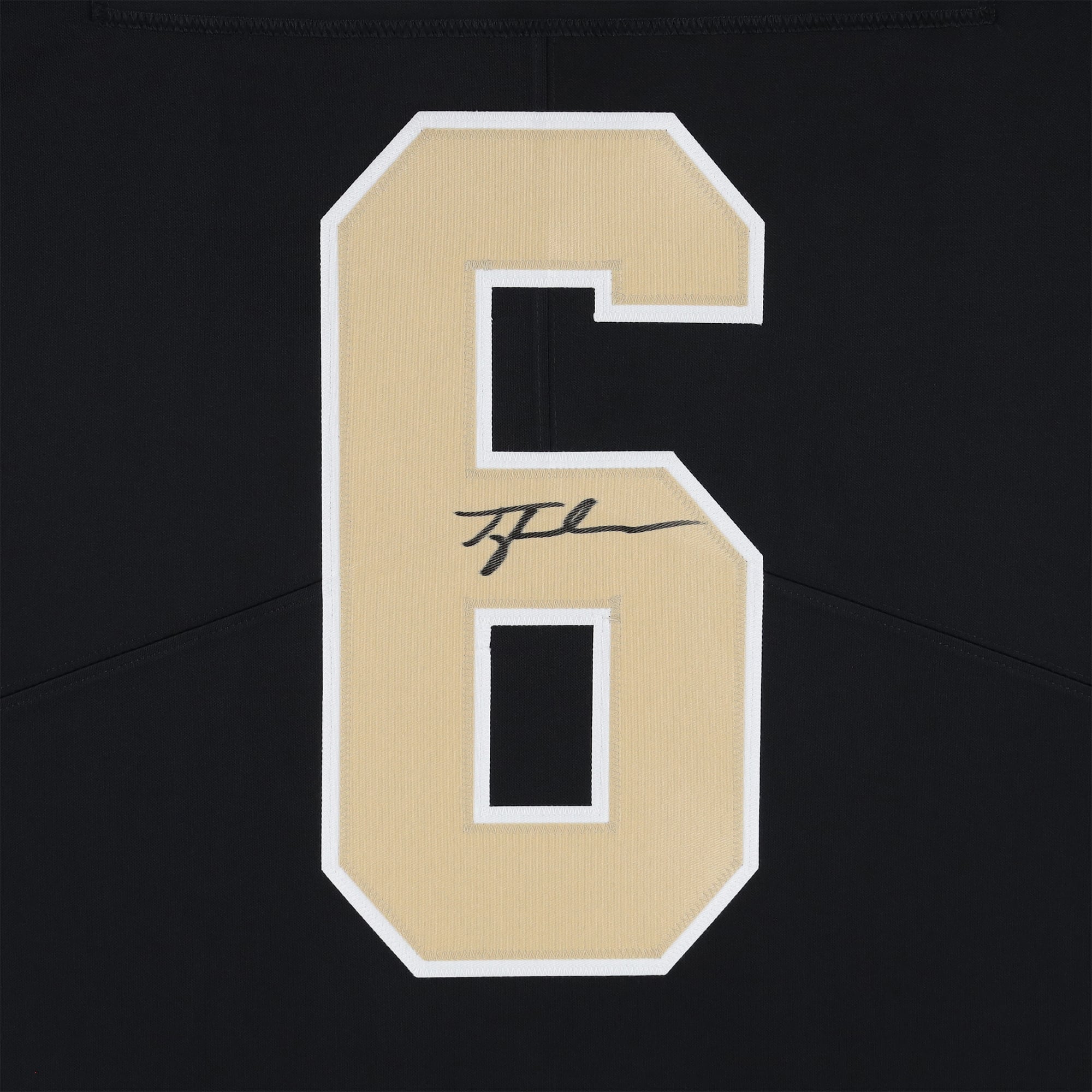 Maillot Nike Vapor Untouchable noir en édition limitée, autographié par Tyler Shough (New Orleans Saints)