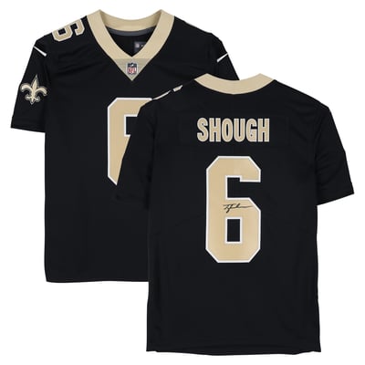 Tyler Shough New Orleans Saints Autographed Fanatics Authentic Black Nike Vapor Untouchable Limited Jersey  