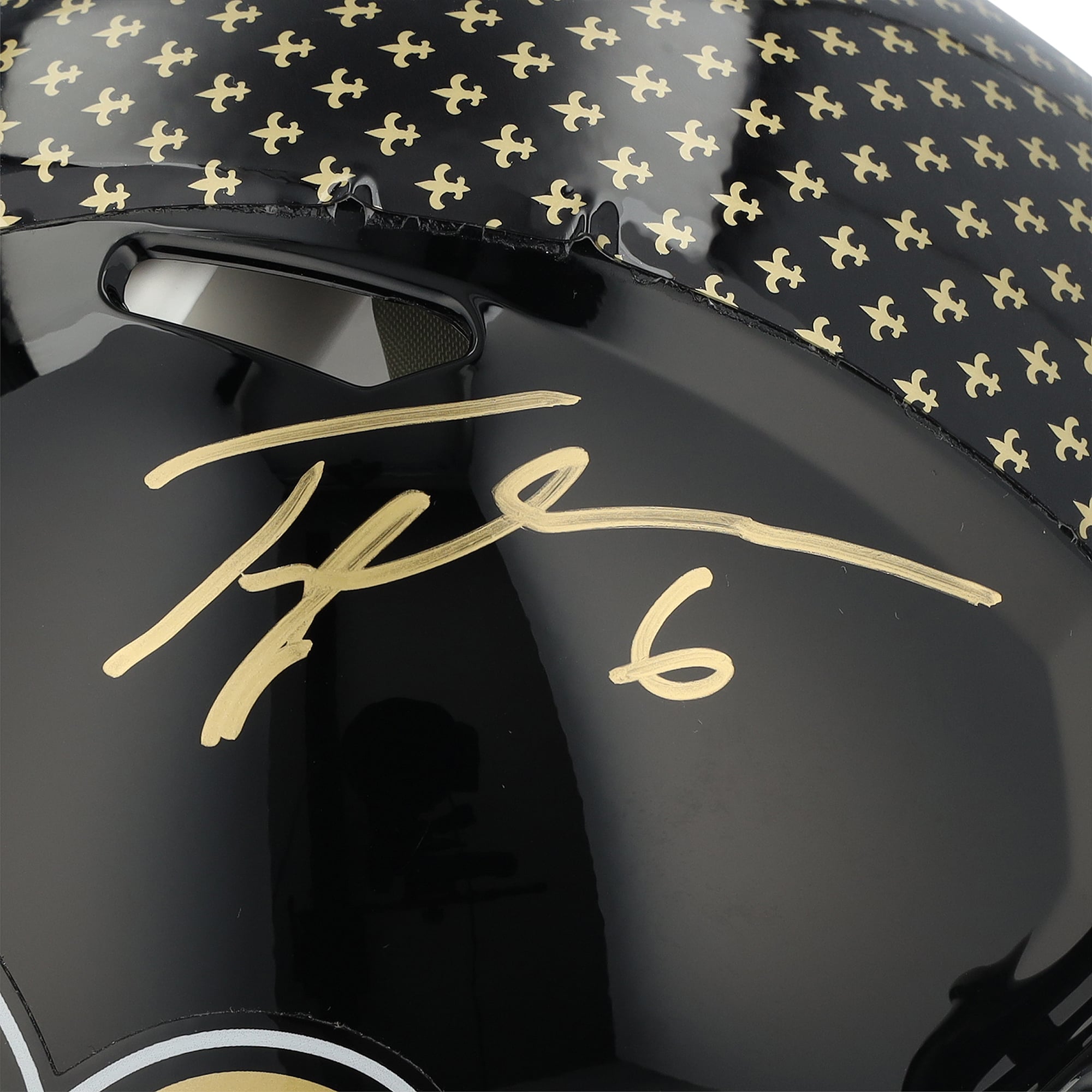 Casque Riddell Alternate Speed ​​Authentic autographié par Tyler Shough des New Orleans Saints