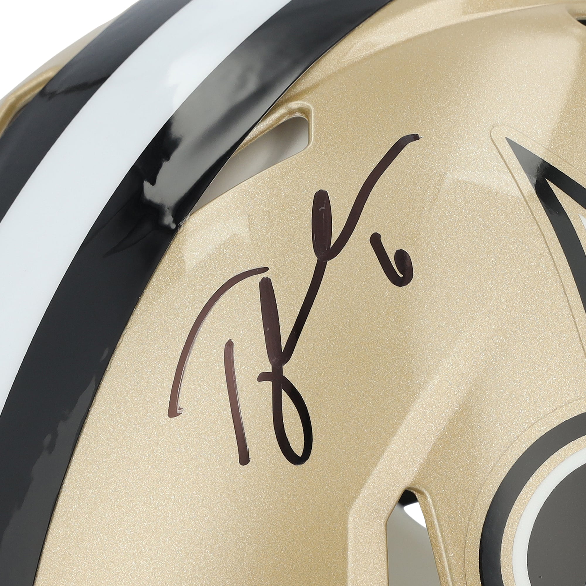 Casque Riddell Speed ​​Authentic autographié par Tyler Shough (New Orleans Saints) avec inscriptions multiples - Édition limitée à 10 exemplaires