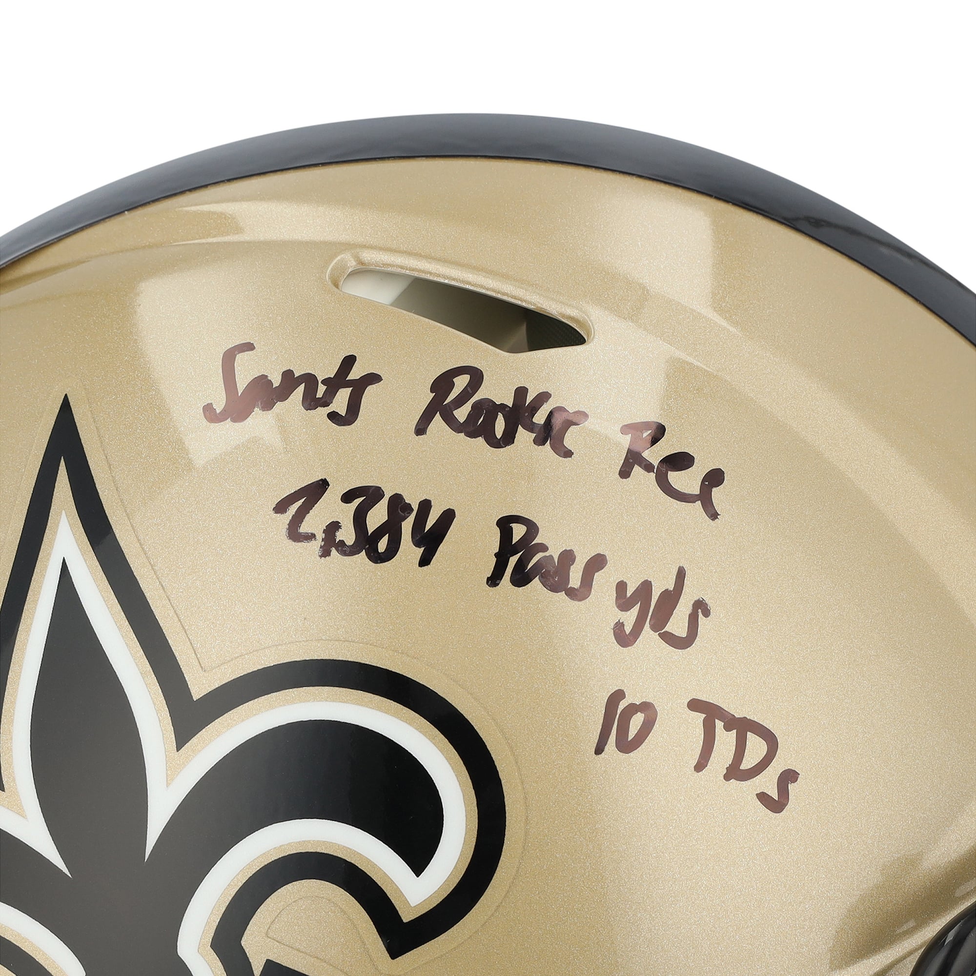 Casque Riddell Speed ​​Authentic autographié par Tyler Shough (New Orleans Saints) avec inscriptions multiples - Édition limitée à 10 exemplaires
