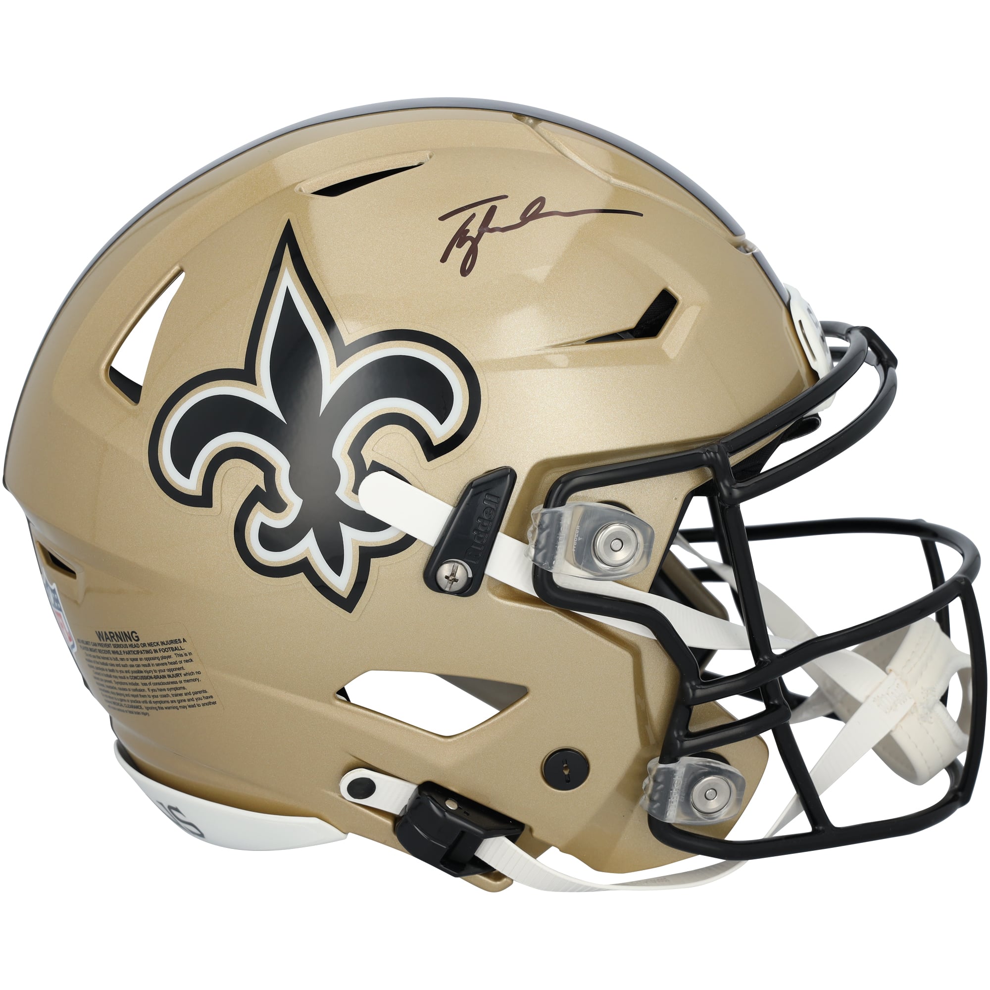 Casque Riddell Speed ​​Flex Authentic autographié par Tyler Shough, joueur des New Orleans Saints