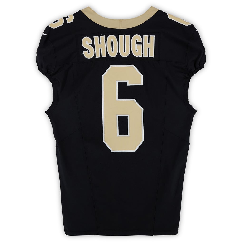 Tyler Shough New Orleans Saints Player-Issued #6 Black Nike Jersey from ...