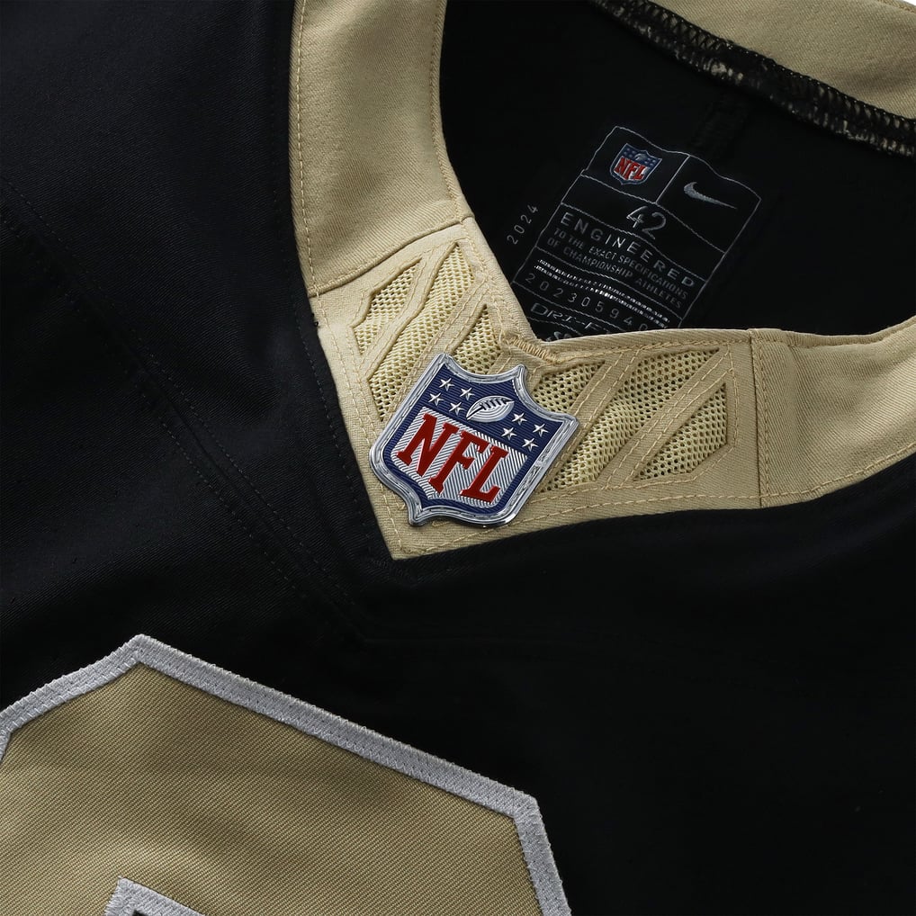 Tyler Shough New Orleans Saints Player-Issued #6 Black Nike Jersey from ...