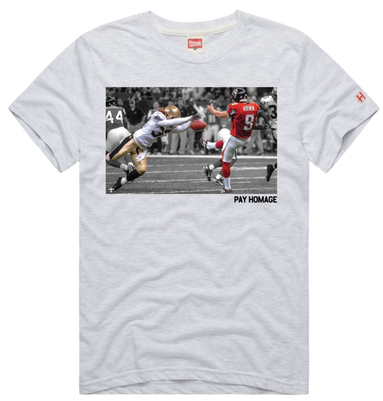 T-shirt unisexe hommage à Steve Gleason, couleur cendre, New Orleans Saints, mélange de trois matières.