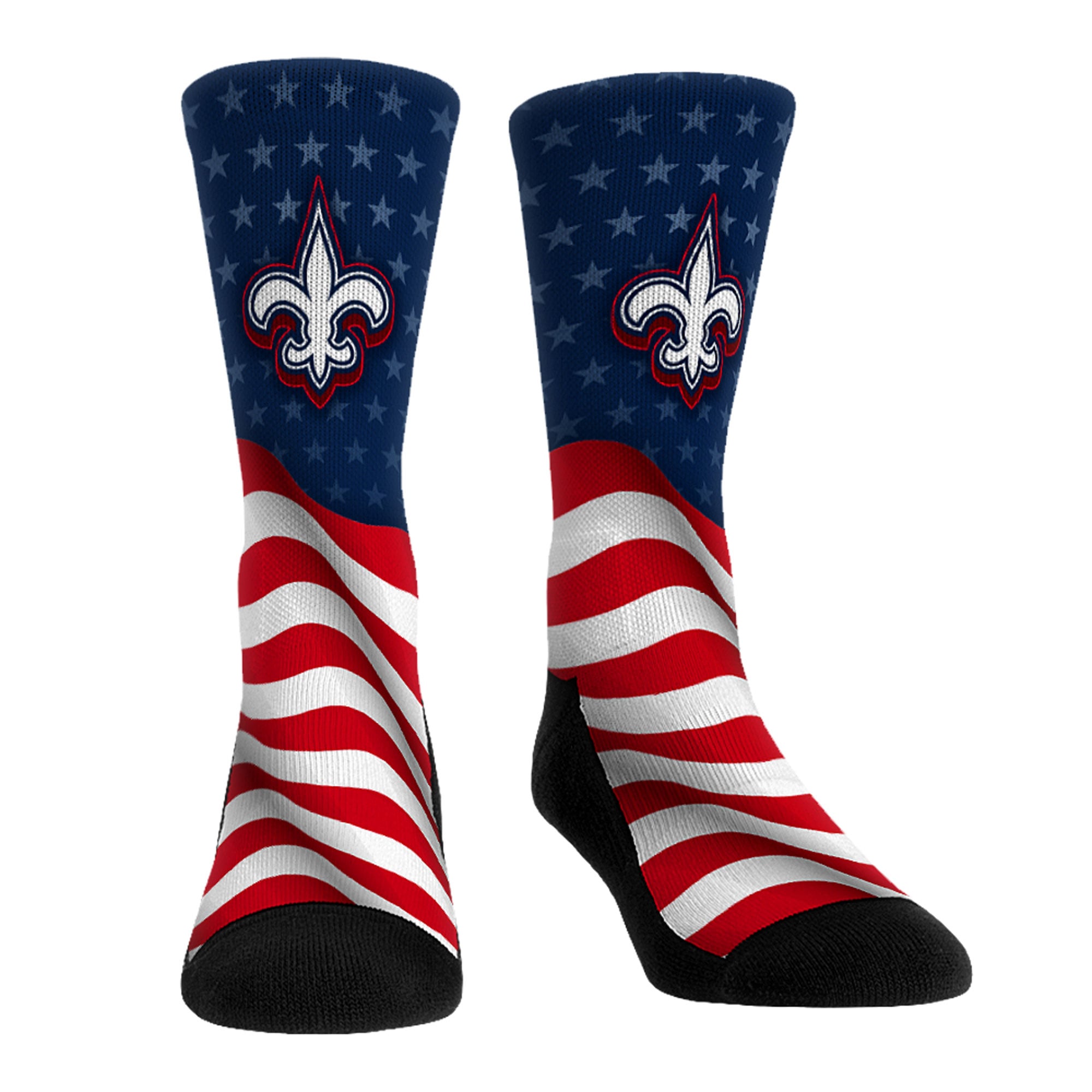 Chaussettes unisexes Rock Em Blue New Orleans Saints à motif drapeau patriotique