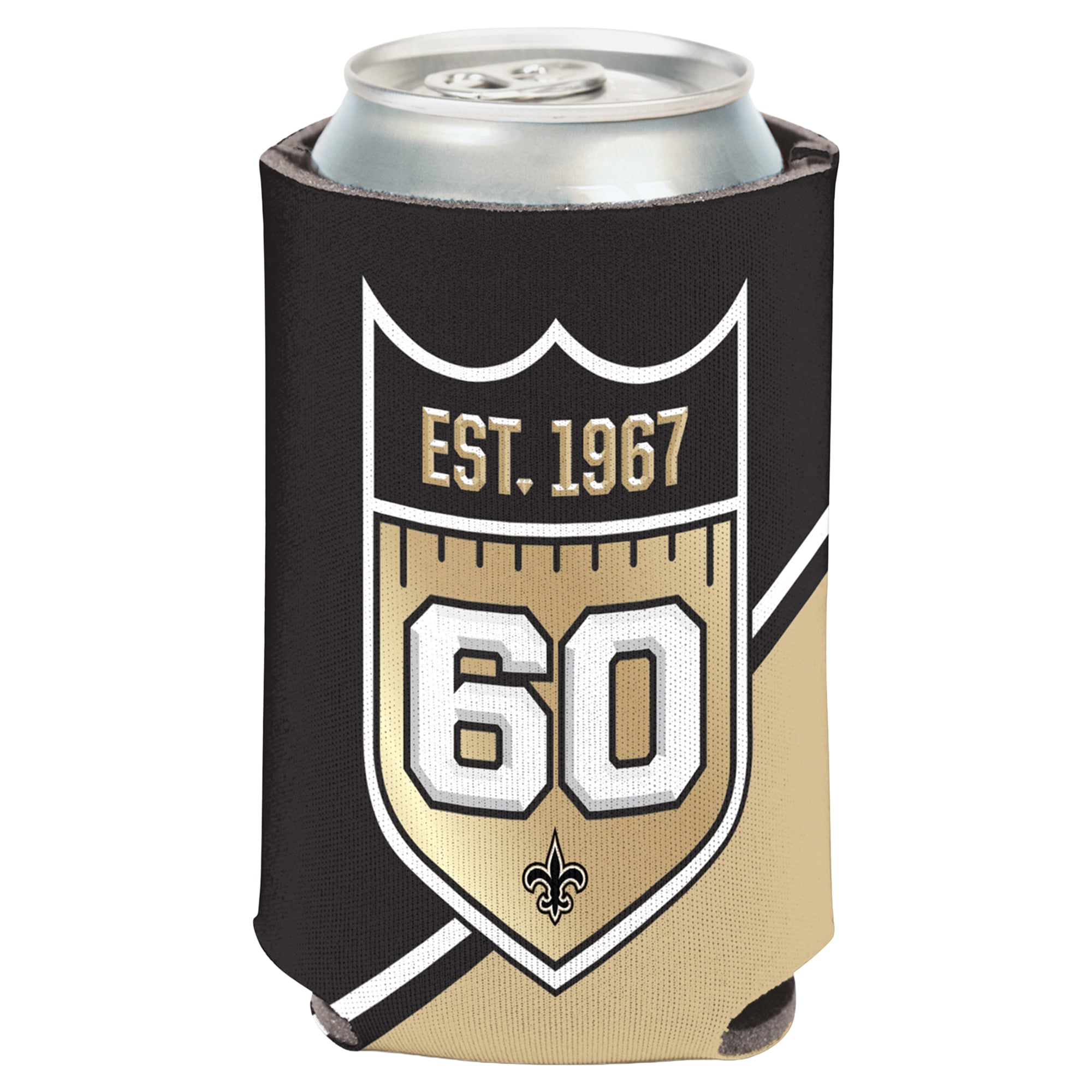 Ensemble de deux refroidisseurs de canettes WinCraft New Orleans Saints pour le 60e anniversaire