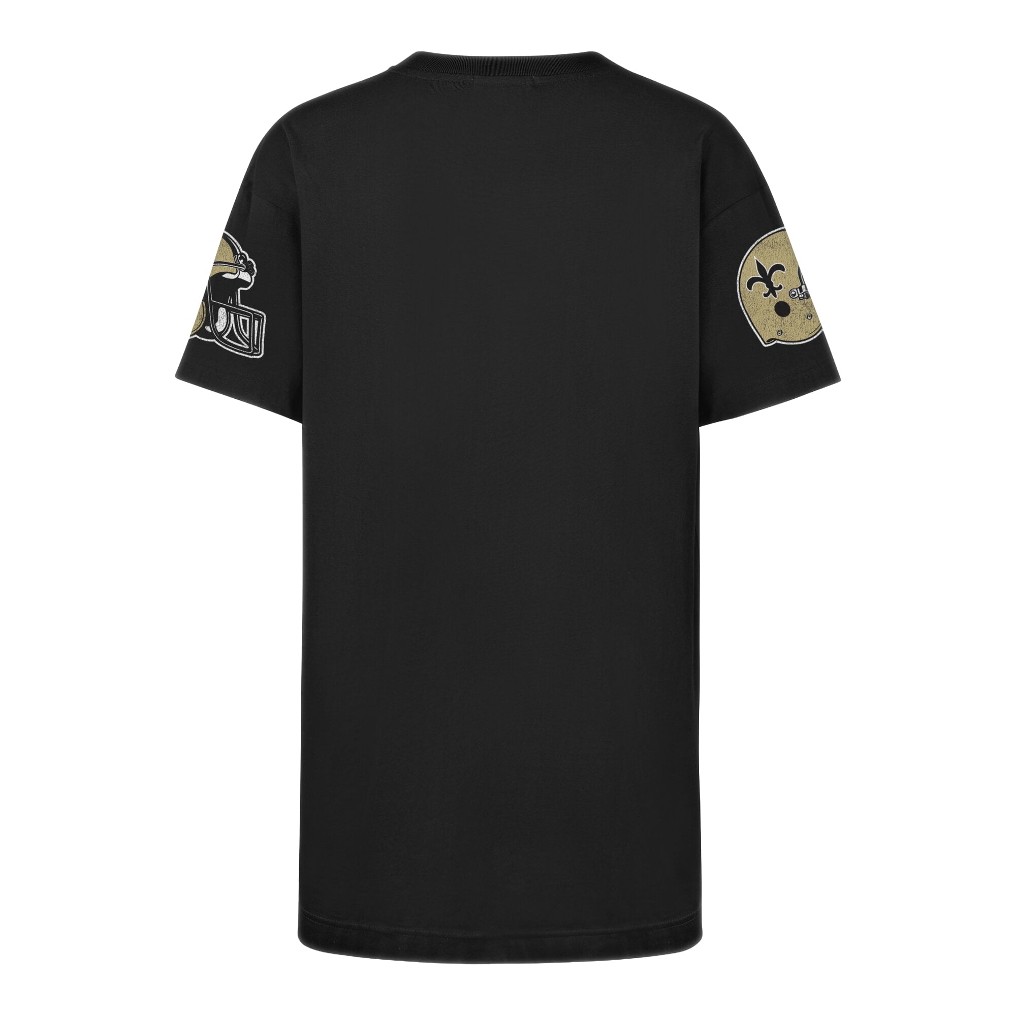 Robe t-shirt oversize à pierres précieuses « 47 » noire pour femme, inspirée des Saints de la Nouvelle-Orléans