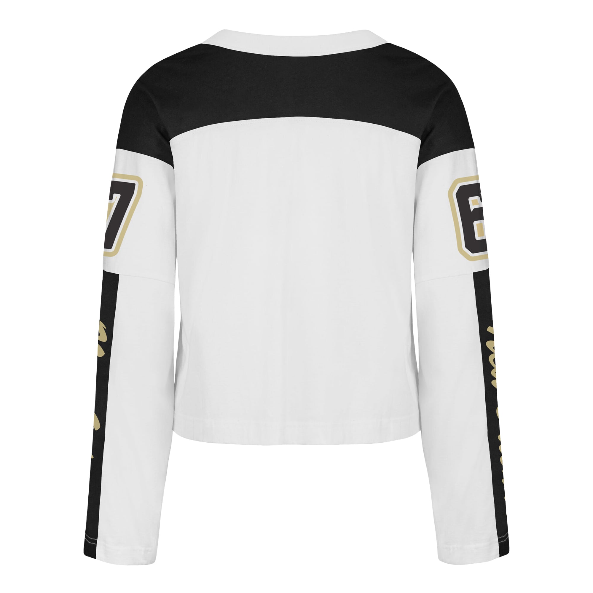 T-shirt à manches longues et col en V blanc New Orleans Saints pour femme, modèle '47.