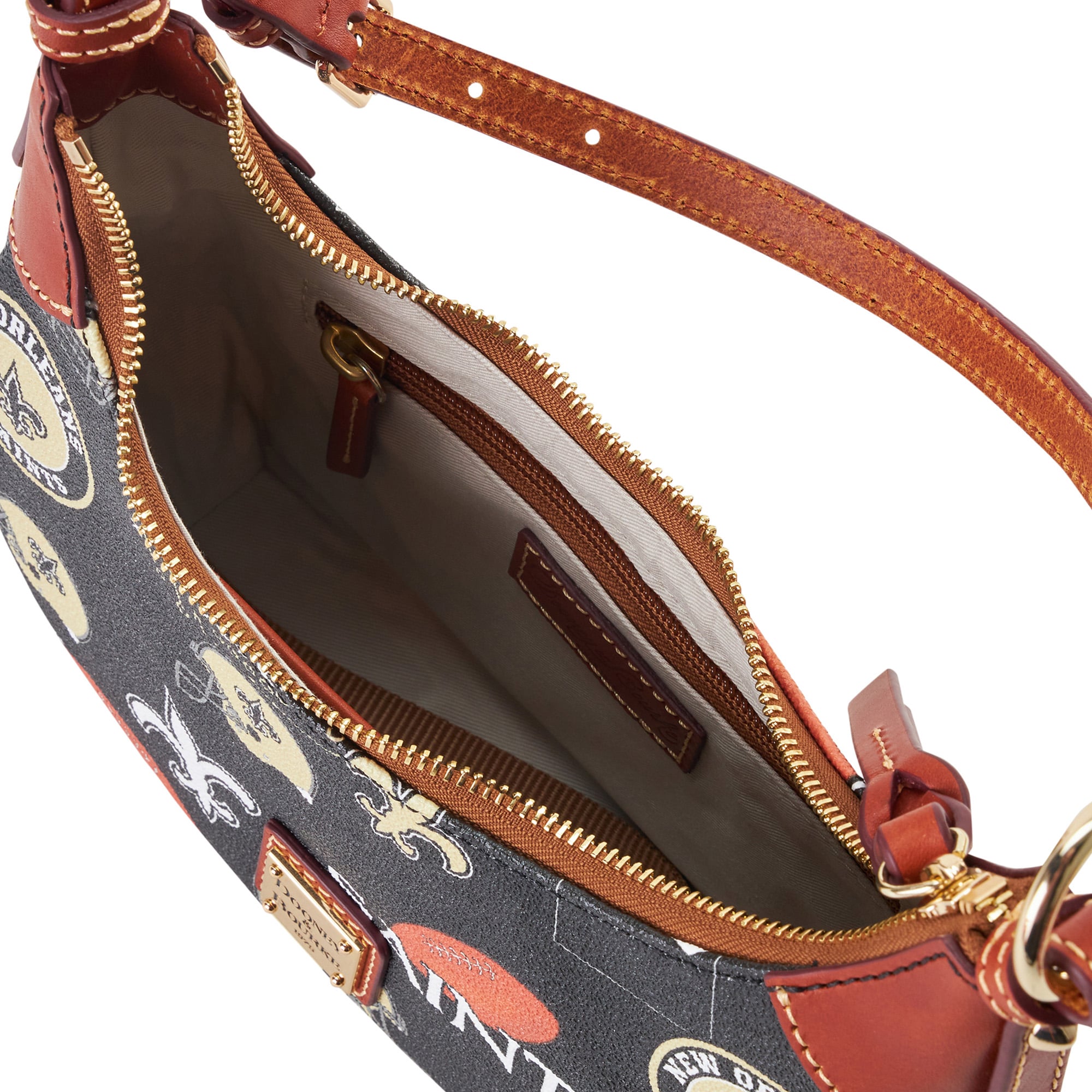 Sac à bandoulière souple Dooney & Bourke New Orleans Saints pour femme
