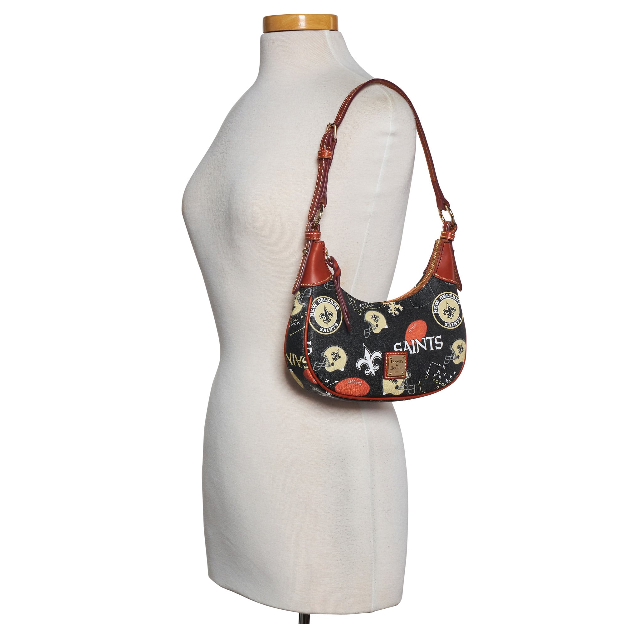 Sac à bandoulière souple Dooney & Bourke New Orleans Saints pour femme