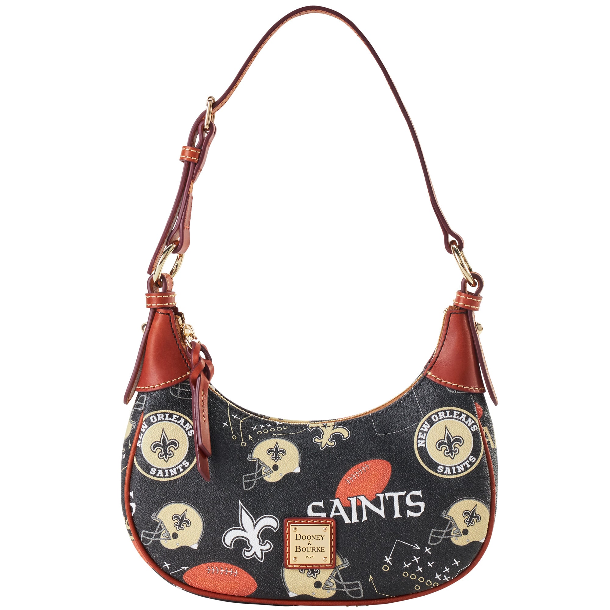 Sac à bandoulière souple Dooney & Bourke New Orleans Saints pour femme