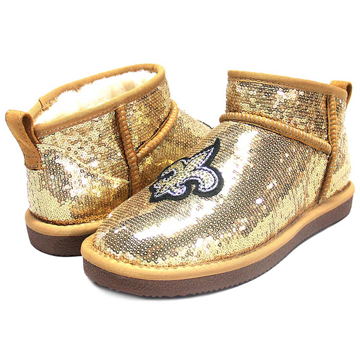 Bottines à sequins FABGATING by Cuce Gold New Orleans Saints pour femmes